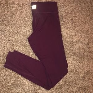 PINK Victoria’s Secret Ultimate Burgundy Yoga Pants